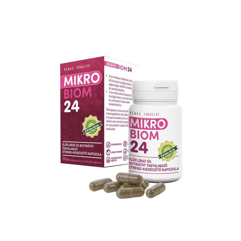 MikroBiom24 – Supliment alimentar capsule cu floră vie Hymato 30 capsule