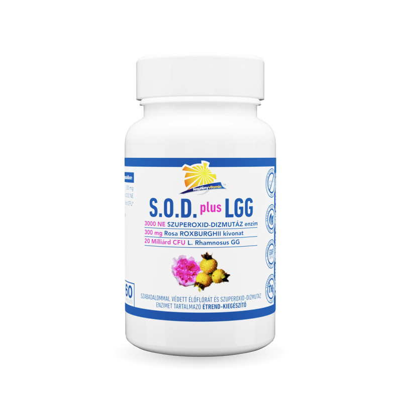 Napfény Superoxid-dismutază enzimă cu L. rhamnosus GG floră vie – 60 capsule