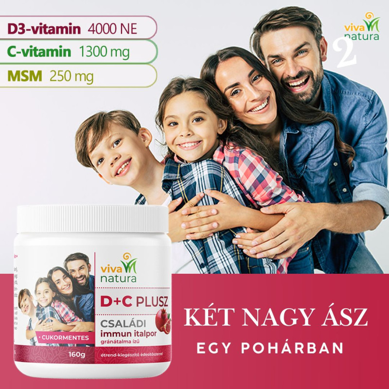 D+C plusz étrend-kiegészítő italpor (160 g)