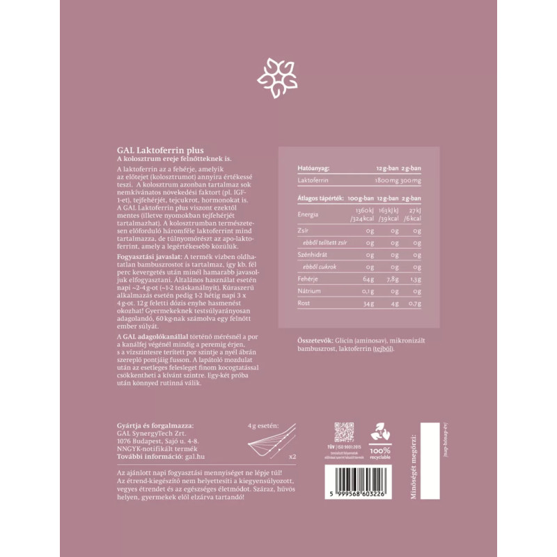 GAL Laktoferrin PLUS - Puterea Colostrului - 120 g