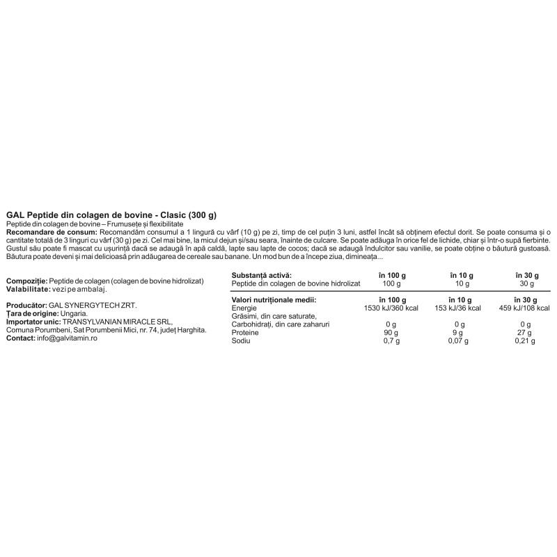 GAL Marhakollagén peptidek- 300gr