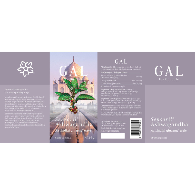 GAL Sensoril Ashwagandha - Indiai ginzeng 60 kaps.
