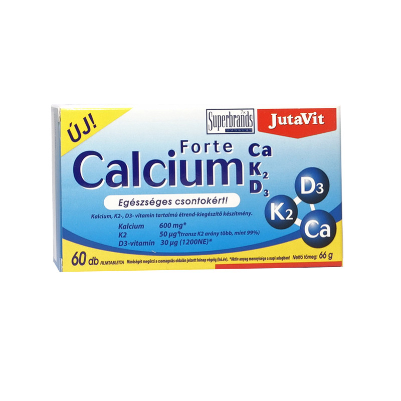 JUTAVIT CALCIU FORTE CaK2D3 60CP FILMATE