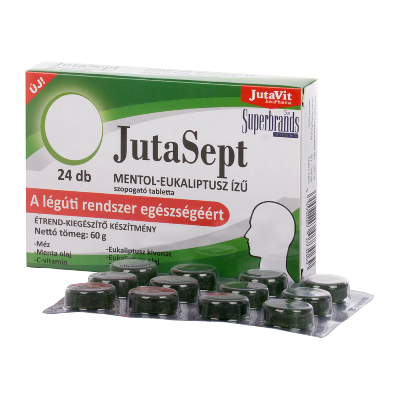 JUTAVIT COMPR.DE SUPT CU MENTOL SI |EUCALIPT 24TB