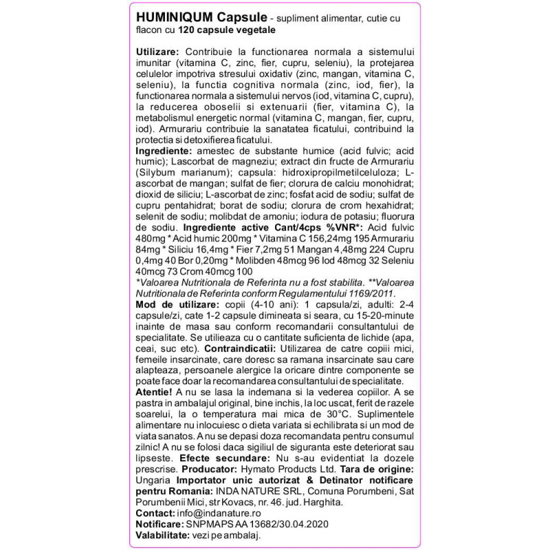 Huminiqum capsule-120 buc