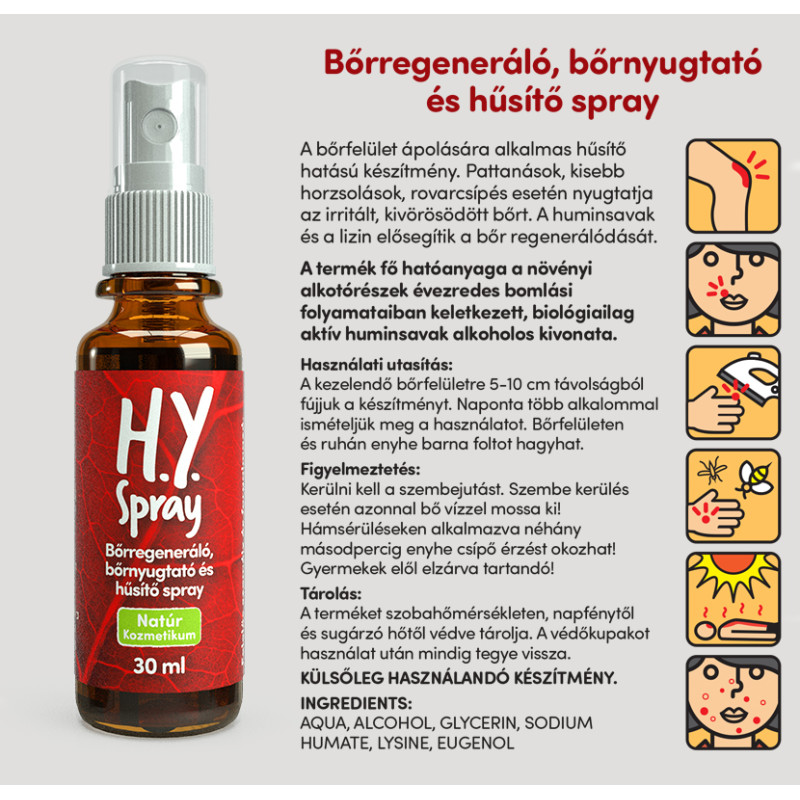 H.Y. SPRAY Răcoritor pentru calmarea și regenerarea pielii, Hymato - 30ml