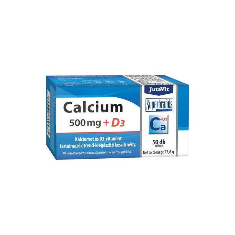JUTAVIT CALCIU 500MG D3 50BUC/CUT