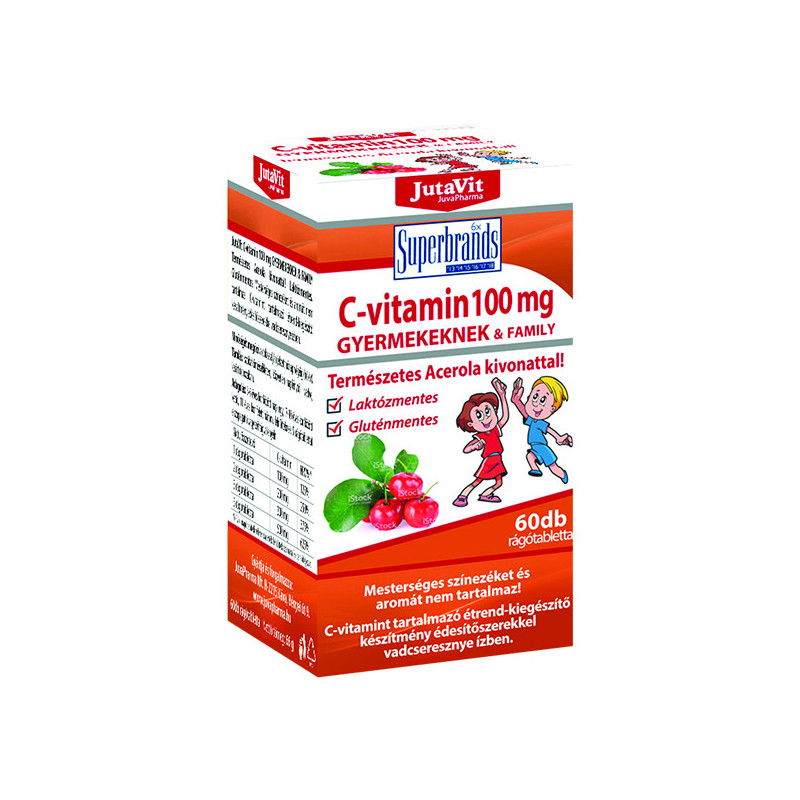 VITAMINA C 100%NATURALA CU ACEROLA PT.COPII| 100MG 60TB MASTICABILE