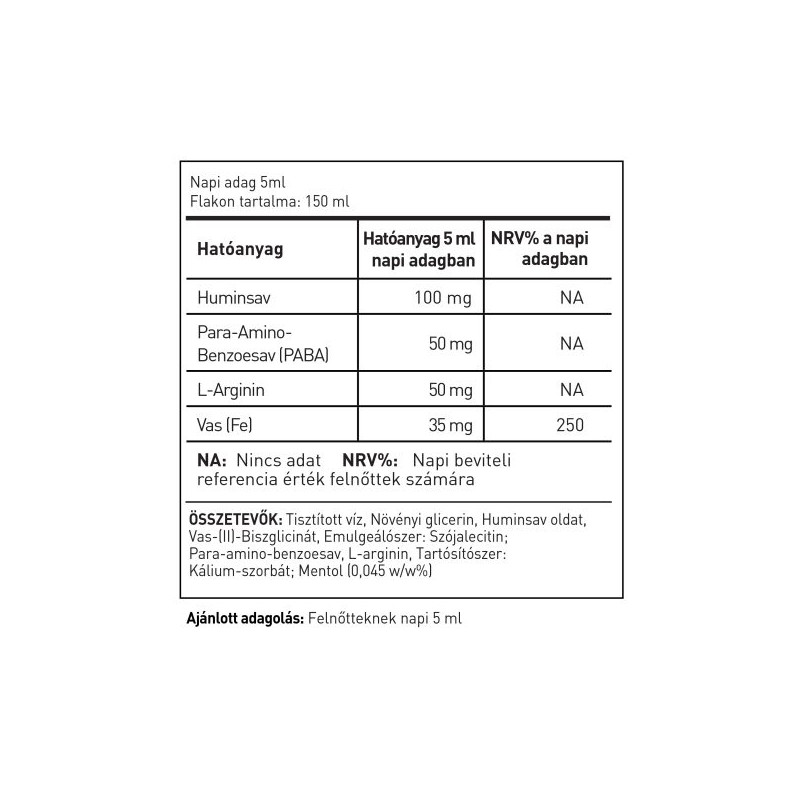 VASMENTA (Mentă cu fier) Supiment alimentar LIPOZomal (150 ML)