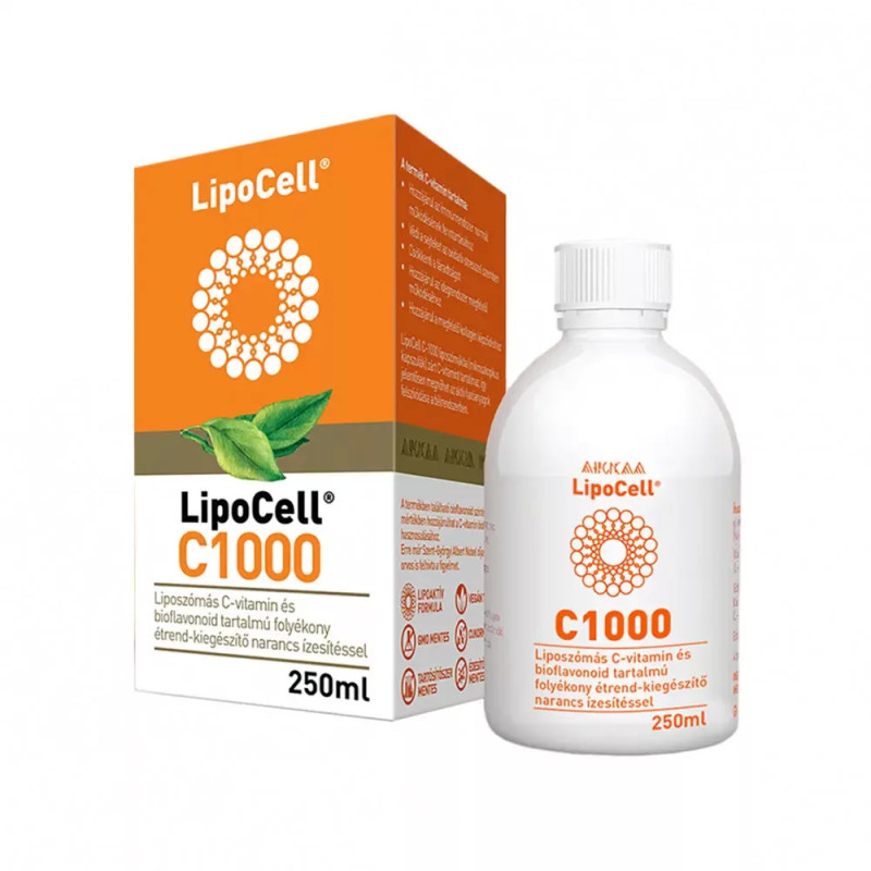 LipoCell C1000 vitamina C cu Lipozomi - Aroma de Orange 250 ml