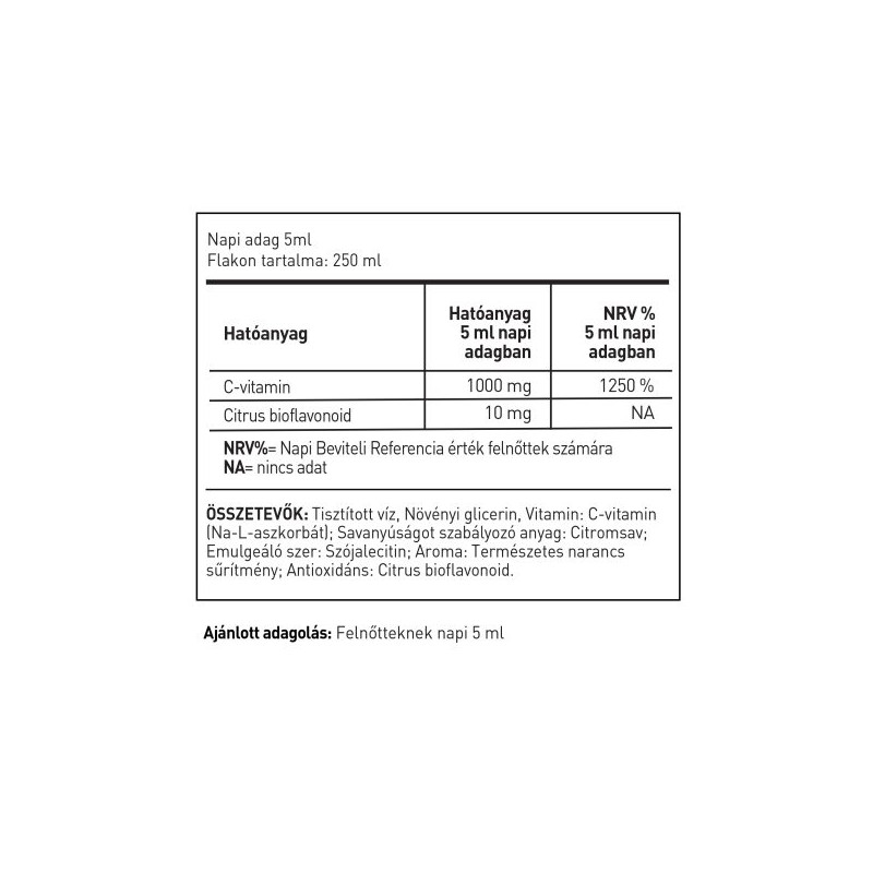LipoCell C1000 vitamina C cu Lipozomi - Aroma de Orange 250 ml