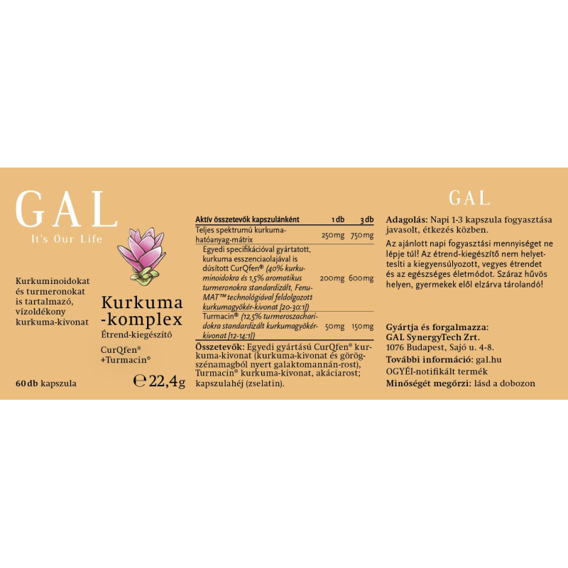 GAL Complex de turmeric 60 capsule
