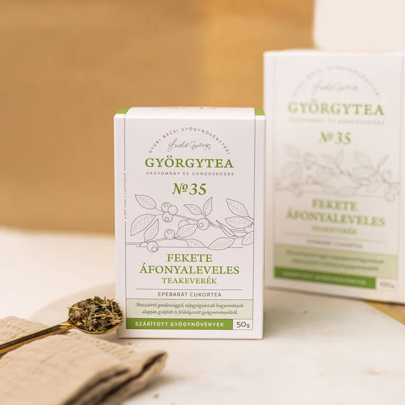 GYÖRGYTEA Nr.35. Fekete áfonyaleveles teakeverék 100g (Epebarát cukortea)