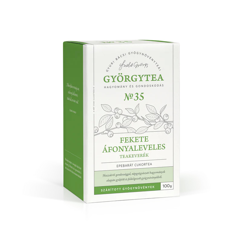 GYÖRGYTEA Nr.35. Fekete áfonyaleveles teakeverék 100g (Epebarát cukortea)