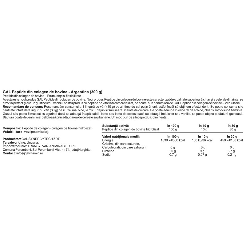 GAL Marhakollagén Peptidek Argentin