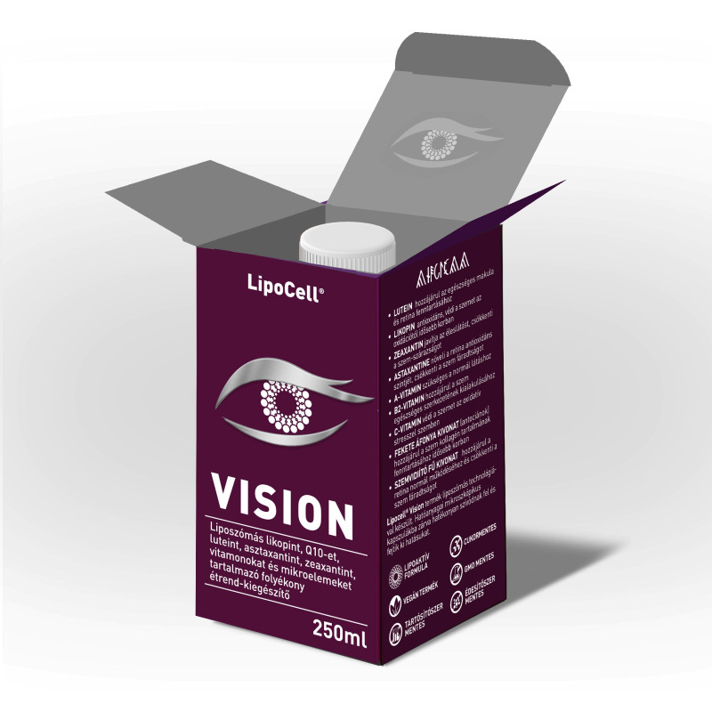 LipoCell Vision - supliment lipozomal pentru susținerea vederii 250ml