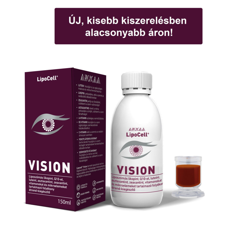 LipoCell Vision – supliment lipozomal pentru susținerea vederii, 150 ml, Hymato