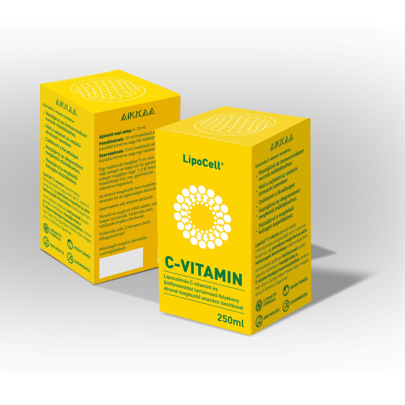 Vitamina C lipozomală LipoCell – aromă de ananas (250 ml) – Hymato