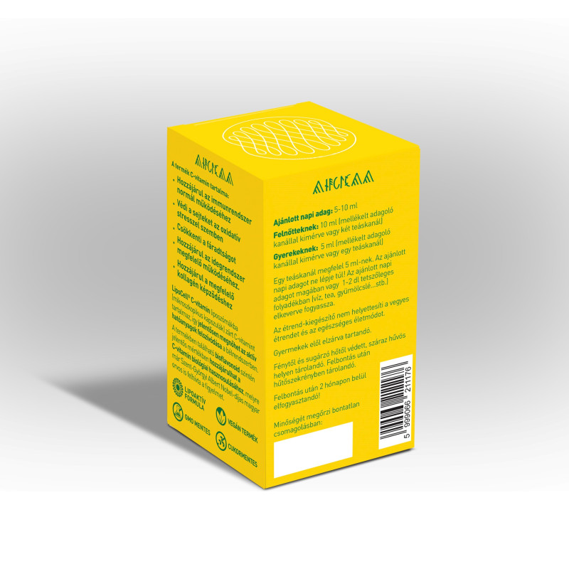 Vitamina C lipozomală LipoCell – aromă de ananas (250 ml) – Hymato