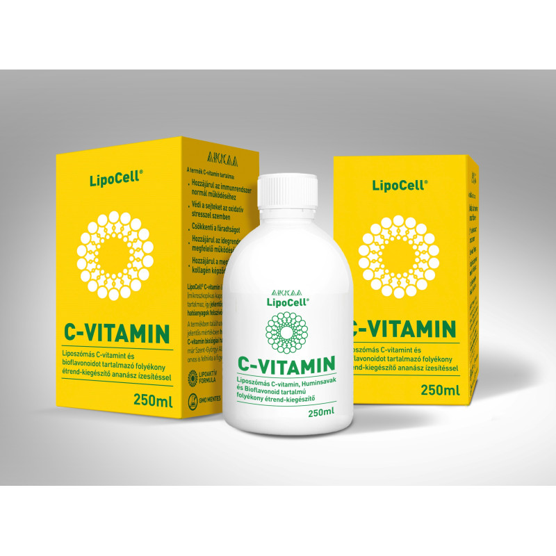 Vitamina C lipozomală LipoCell – aromă de ananas (250 ml) – Hymato