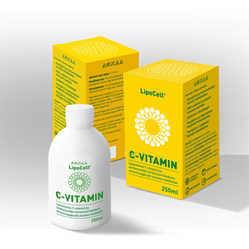 Vitamina C lipozomală LipoCell – aromă de ananas (250 ml) – Hymato