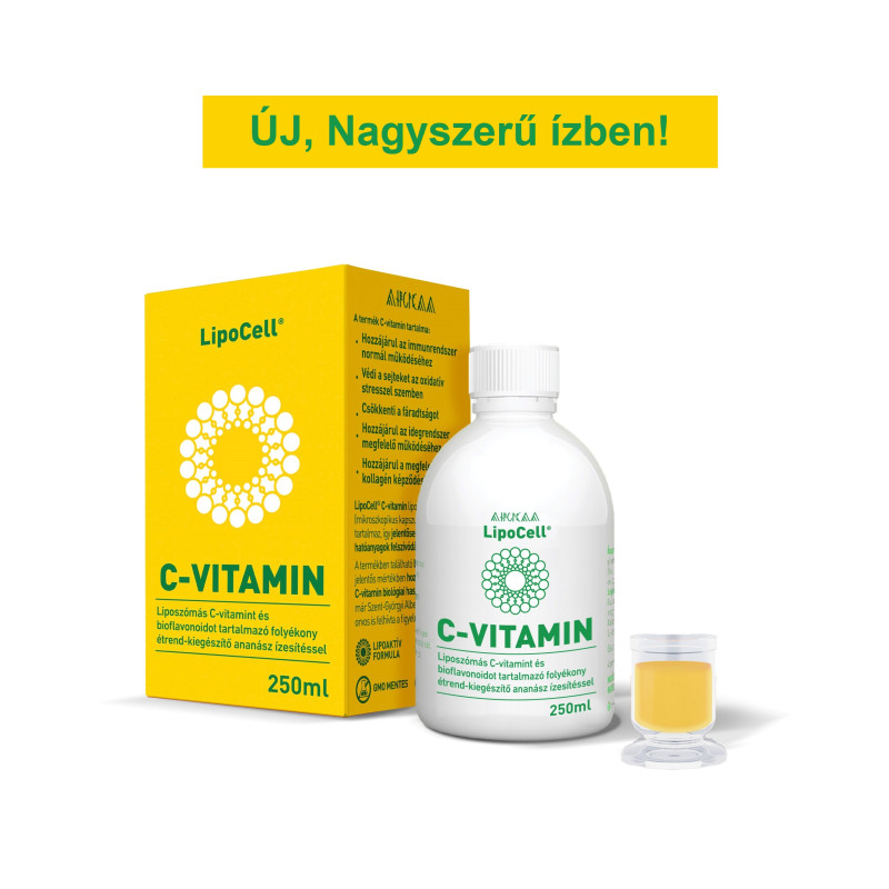 Vitamina C lipozomală LipoCell – aromă de ananas (250 ml) – Hymato