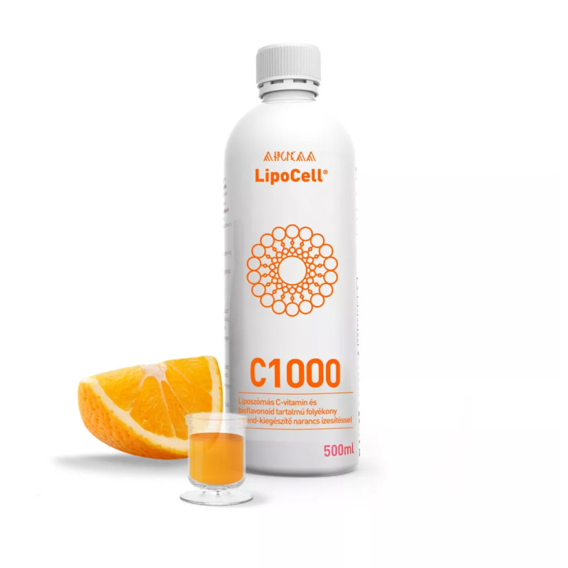 LipoCell C1000 – Liposzómás C-vitamin narancs ízben (500 ml)