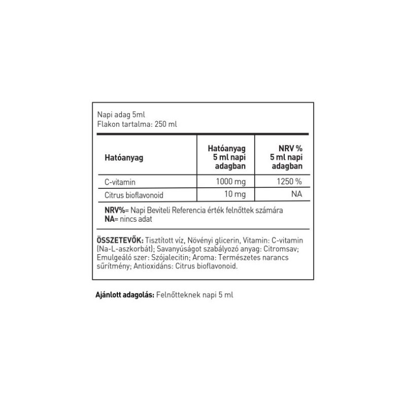 LipoCell C1000 – Liposzómás C-vitamin narancs ízben (500 ml)