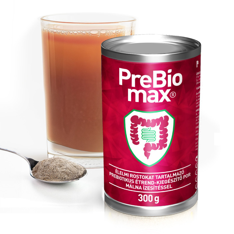 PreBio Max – Pudră prebiotică cu aromă de zmeură (300 g)