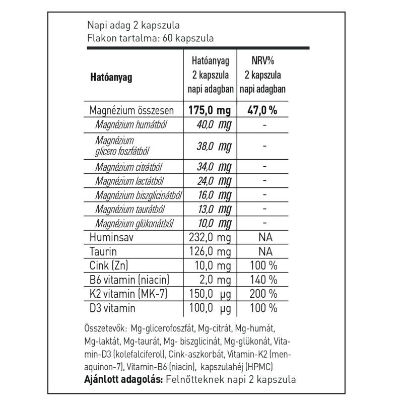Magneziu 7 – supliment alimentar în capsule (60 buc.) – Hymato