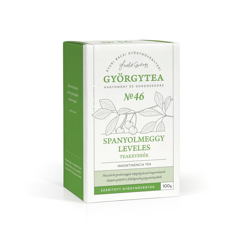 Györgytea Nr.46. Amestec de ceai cu frunze de vișin spaniol 100g (Ceai pentru incontinenţă)