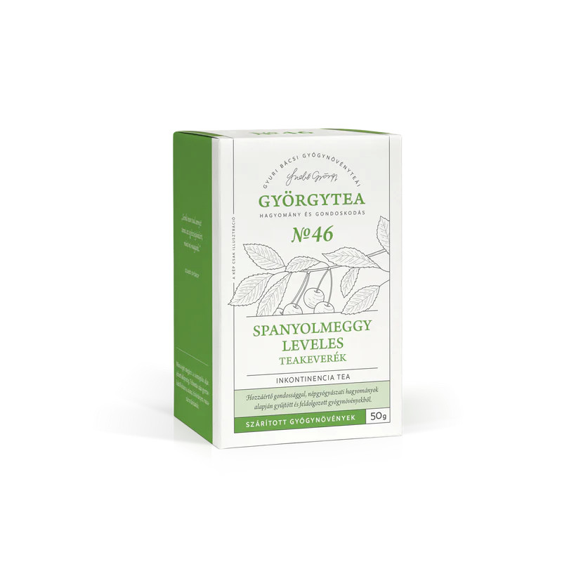 Györgytea Nr.46. Spanyolmeggy leveles teakev. 50g (Inkontinencia teakeverék)