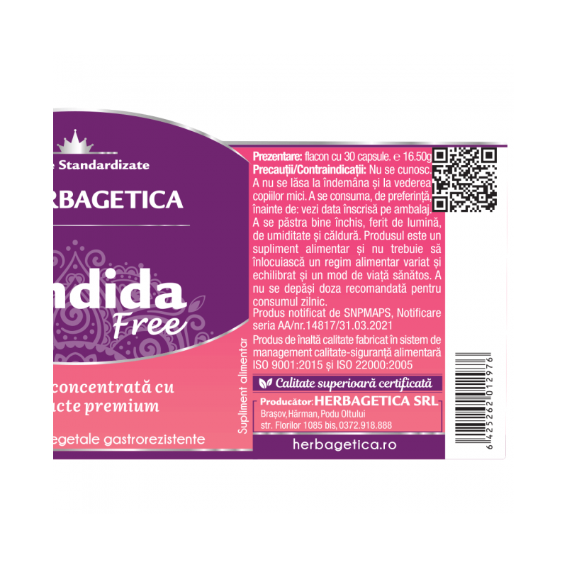 Candida Free Herbagetica 30 kapszula