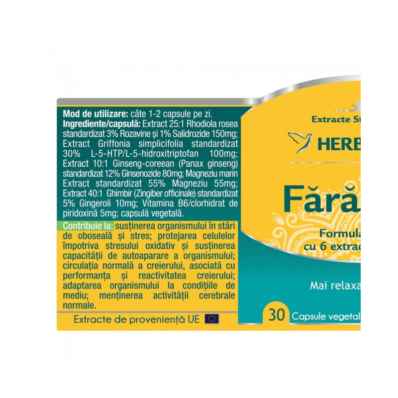 Stressz Nélkül, Herbagetica – 30 kapszula