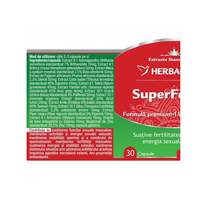 HERBAGETICA SuperFecund Barbati 30 capsule