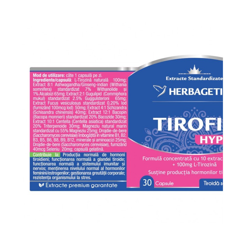 HERBAGETICA TIROFIX HYPO 30 capsule