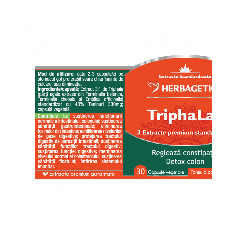 HERBAGETICA TriphaLax 30 capsule vegetale