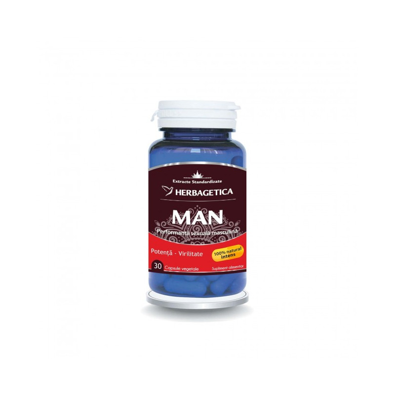 HERBAGETICA MAN Performanta sexuala masculina 30 capsule vegetale