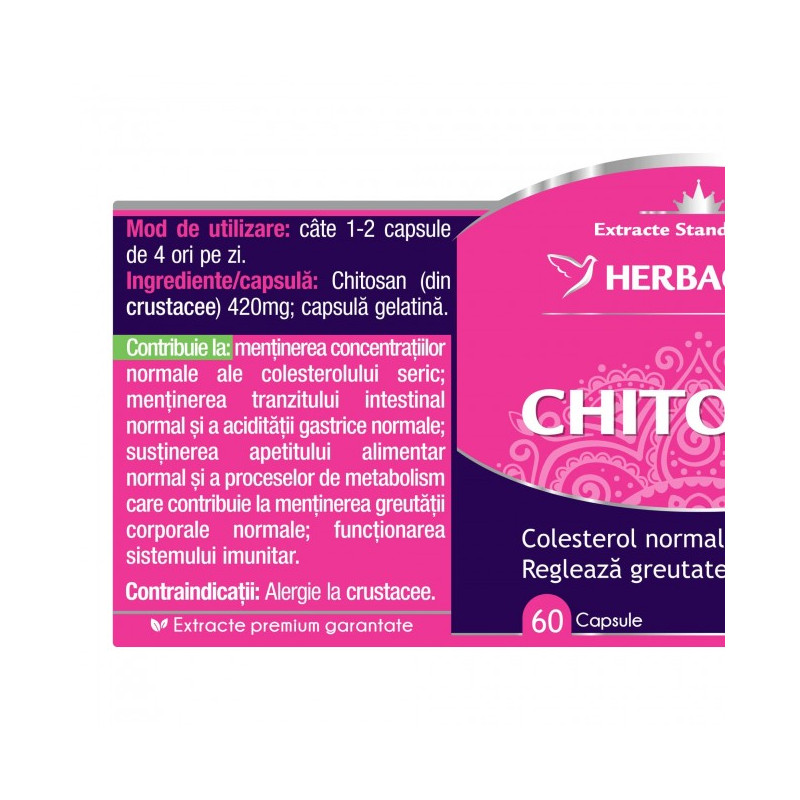 Chitosan Herbagetica – 60 kapszula