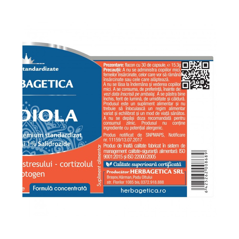 Rhodiola 3/1 Herbagetica – 30 kapszula