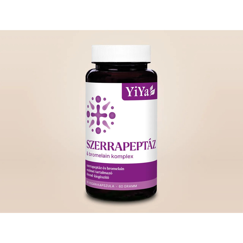 YiYa Serrapeptază & Bromelaină, 60 capsule - pentru reducerea eficientă a inflamațiilor cu enzime proteolitice!