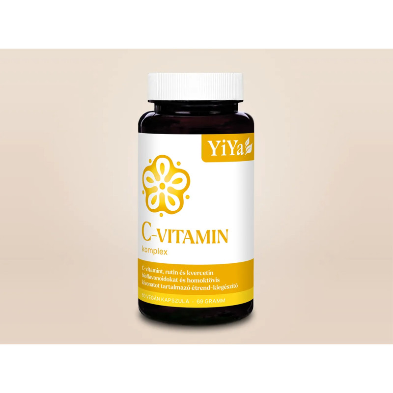 YiYa Complex de Vitamina C PureWay-C®, 60 capsule – cu Bioflavonoide Rutin și Quercetin și Extract de Cătină!