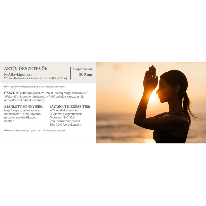 YiYa R-Alfa-Liponsav, 60 kapszula – a sokoldalú sejtvédő antioxidáns