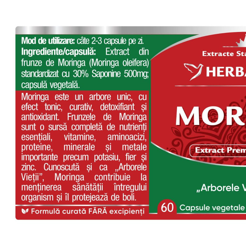 Herbagetica Moringa 60 kapszula