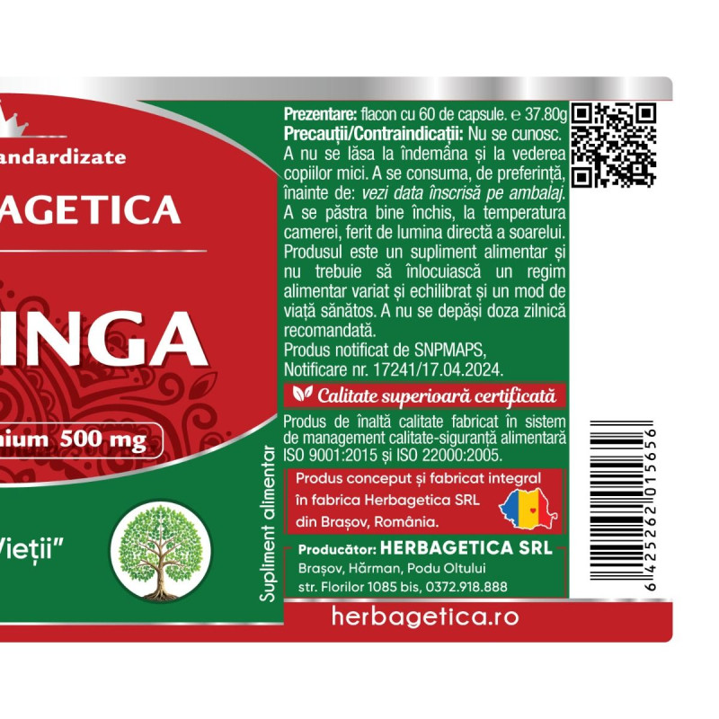 Herbagetica Moringa 60 kapszula