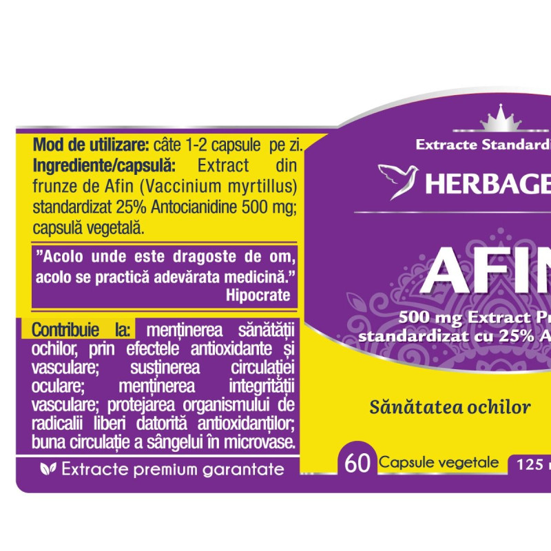 Herbagetica Afin 60 capsule