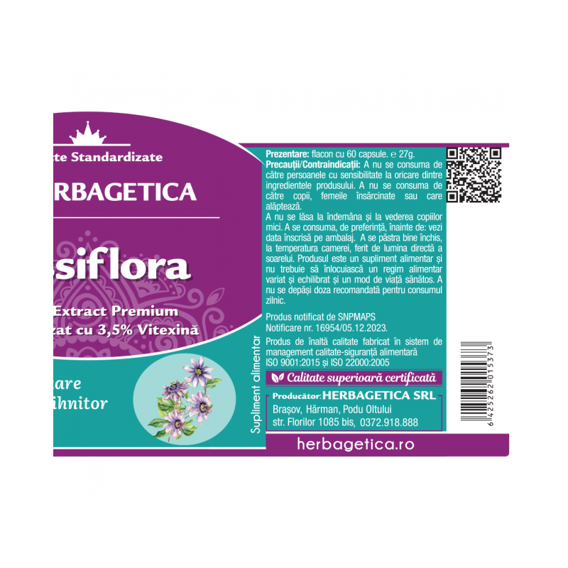 Herbagetica Passiflora 60 kapszula
