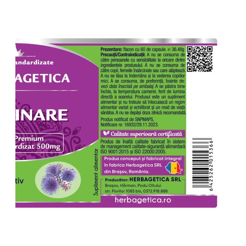 Herbagetica Articsóka Kivonat 60 kapszula