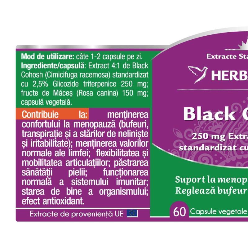 Herbagetica Black Cohosh 60 capsule