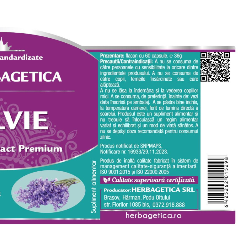 Herbagetica Zsálya 60 kapszula
